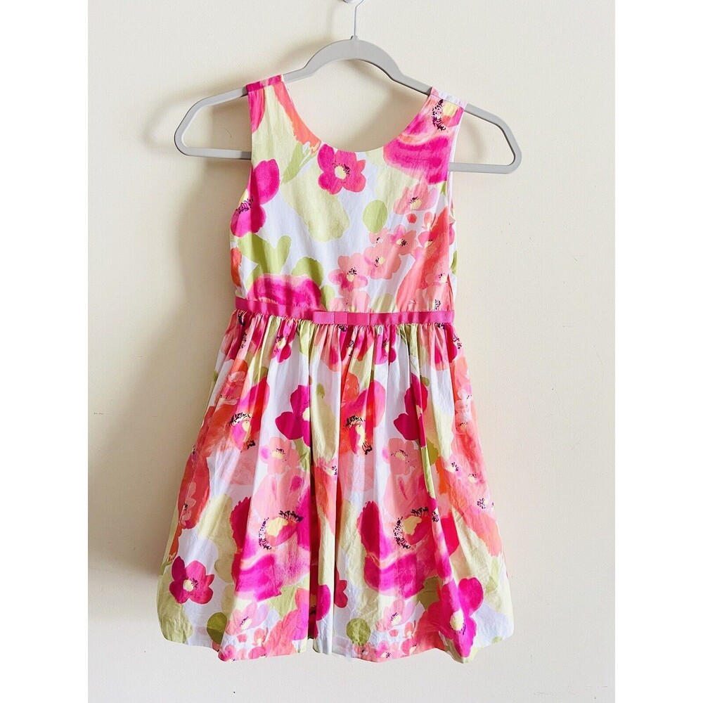 Dressed Up by Gymboree Girls Pink Floral Sleeveless Dress Full Size‎ 8